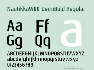 NautikkaW00-DemiBold Regular Version 1.10 Font Sample