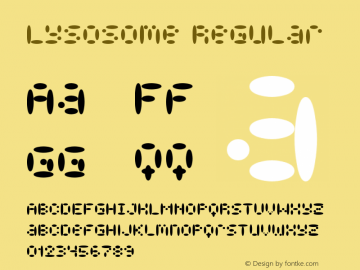 Lysosome Regular Altsys Fontographer 4.1 16/1/2000图片样张