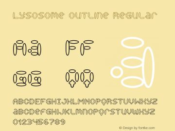 Lysosome Outline Regular Altsys Fontographer 4.1 16/1/2000图片样张