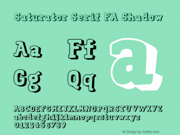 Saturator Serif FA Shadow Version 1.000图片样张