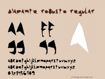 Diamante Robusto Regular Version 001.000 Font Sample
