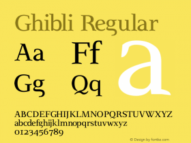 Ghibli Regular Version 2.0 Font Sample