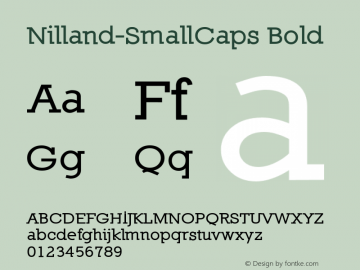 Nilland-SmallCaps Bold 1.0 2005-03-12图片样张