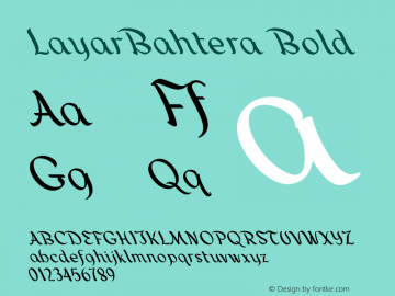 LayarBahtera Bold Version 1.00 January 1, 2011, initial release Font Sample