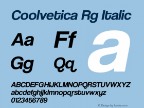 Coolvetica Rg Italic Version 4.200图片样张