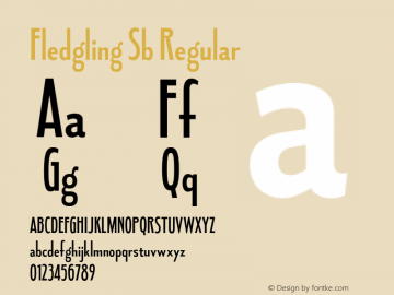 Fledgling Sb Regular Version 1.000 Font Sample