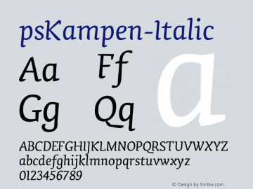 psKampen-Italic ☞ com.myfonts.easy.fontopia.pskampen.italic.wfkit2.version.4qkP图片样张