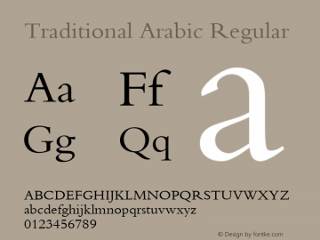Traditional Arabic Regular Version 6.82图片样张