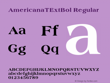 AmericanaTExtBol Regular Version 001.005图片样张