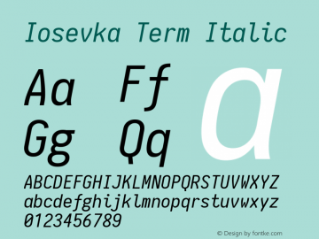 Iosevka Term Italic 1.10.1图片样张