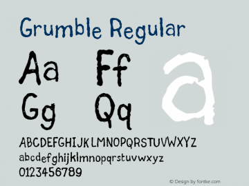 Grumble Regular v 1.0图片样张