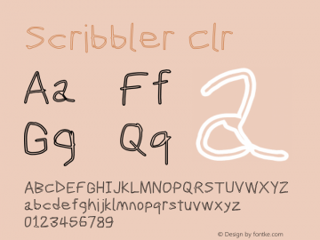 Scribbler Clr Version 1.001 Font Sample
