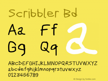 Scribbler Bd Version 1.001 Font Sample