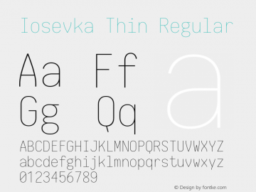 Iosevka Thin Regular 1.10.2图片样张