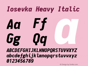 Iosevka Heavy Italic 1.10.2图片样张