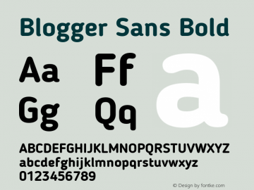 Blogger Sans Bold 1.1; CC 4.0 BY-ND图片样张