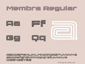 Membra Regular Version 1.000 2007 initial release Font Sample