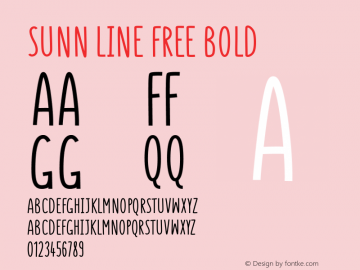 SUNN Line Free Bold Version 1.10 January 3, 2017图片样张