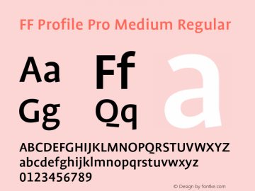 FF Profile Pro Medium Regular Version 7.504; 2011; Build 1025;com.myfonts.easy.fontfont.ff-profile.pro-medi.wfkit2.version.4fDZ Font Sample
