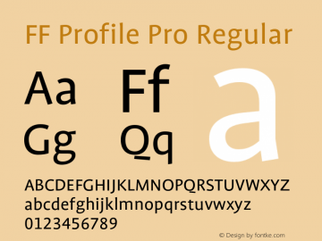 FF Profile Pro Regular Version 7.504; 2011; Build 1025;com.myfonts.easy.fontfont.ff-profile.pro.wfkit2.version.4gNA图片样张