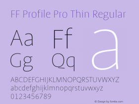 FF Profile Pro Thin Regular Version 7.504; 2013; Build 1024;com.myfonts.easy.fontfont.ff-profile.pro-thin.wfkit2.version.4gMs Font Sample