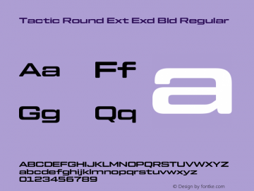 Tactic Round Ext Exd Bld Regular Version 1.000;PS 001.000;hotconv 1.0.88;makeotf.lib2.5.64775图片样张