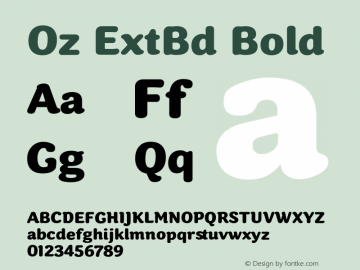Oz ExtBd Bold 1.500; ttfautohint (v0.96) -l 8 -r 50 -G 200 -x 14 -w 