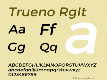 Trueno RgIt Version 3.001b Font Sample