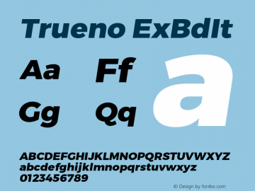 Trueno ExBdIt Version 3.001b Font Sample