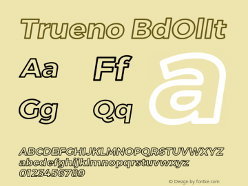 Trueno BdOlIt Version 3.001b Font Sample