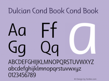 Dulcian Cond Book Cond Book Version 1.000 Font Sample