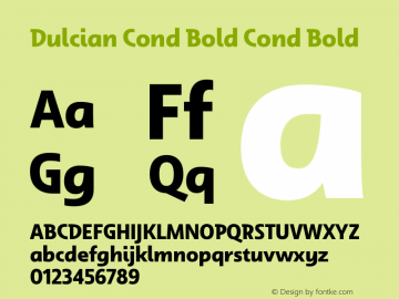 Dulcian Cond Bold Cond Bold Version 1.000图片样张