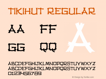 TikiHut Regular Version 1.000;PS 001.000;hotconv 1.0.38 Font Sample