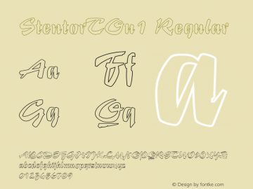 StentorTOu1 Regular Version 001.005 Font Sample