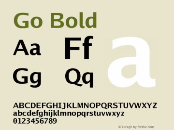 Go Bold Version 2.004 Font Sample