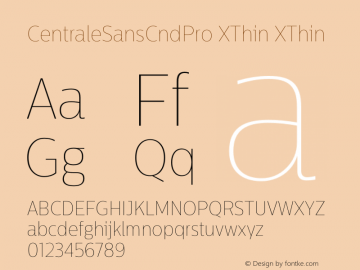 CentraleSansCndPro XThin XThin Version 1.000图片样张
