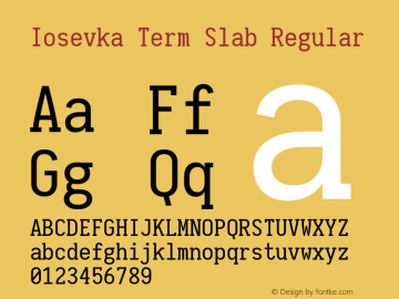 Iosevka Term Slab Regular 1.10.3图片样张