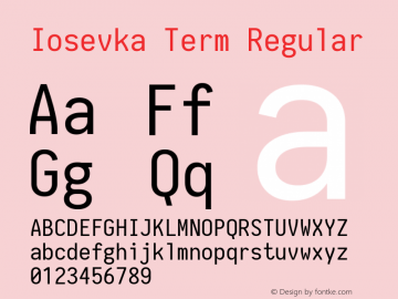 Iosevka Term Regular 1.10.3图片样张