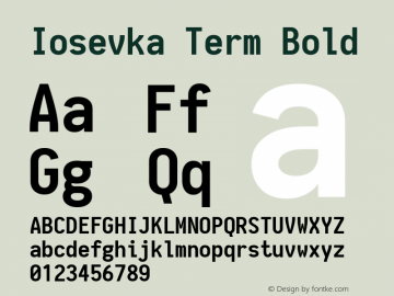 Iosevka Term Bold 1.10.3图片样张