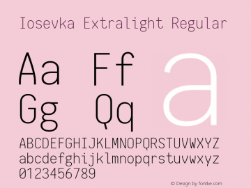 Iosevka Extralight Regular 1.10.3图片样张