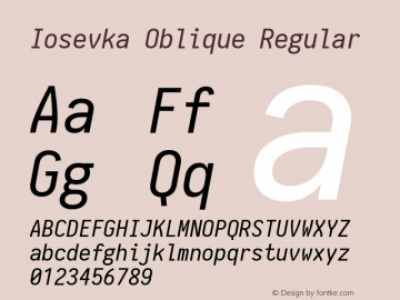 Iosevka Oblique Regular 1.10.3图片样张