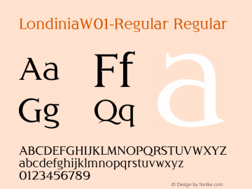 LondiniaW01-Regular Regular Version 1.10 Font Sample