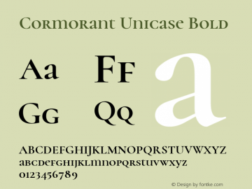 Cormorant Unicase Bold Version 3.003图片样张