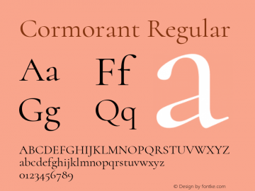 Cormorant Regular Version 3.003图片样张