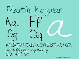 Martin Regular Altsys Metamorphosis:3/2/95 Font Sample