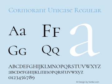 Cormorant Unicase Regular Version 3.003图片样张