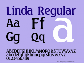 Linda Regular Version 1 Font Sample