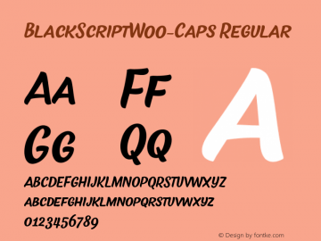 BlackScriptW00-Caps Regular Version 1.00图片样张