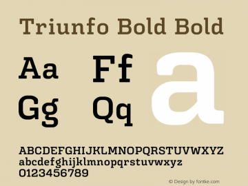 Triunfo Bold Bold Version 1.000;com.myfonts.easy.corradine.triunfo.bold.wfkit2.version.4FHX图片样张