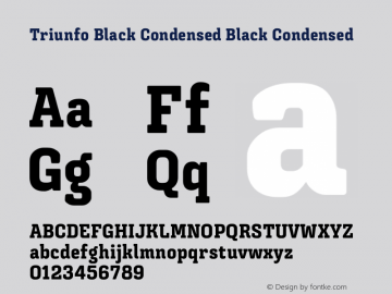 Triunfo Black Condensed Black Condensed Version 1.000;com.myfonts.easy.corradine.triunfo.black-condensed.wfkit2.version.4FHS图片样张